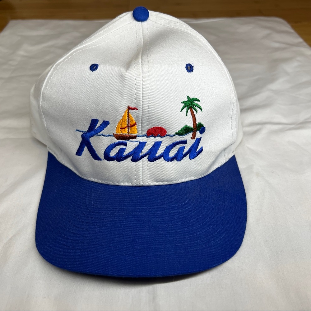 Vintage Mens Nissin Embroidered Kauai Streetwear Script Snapback Souvenir Hat